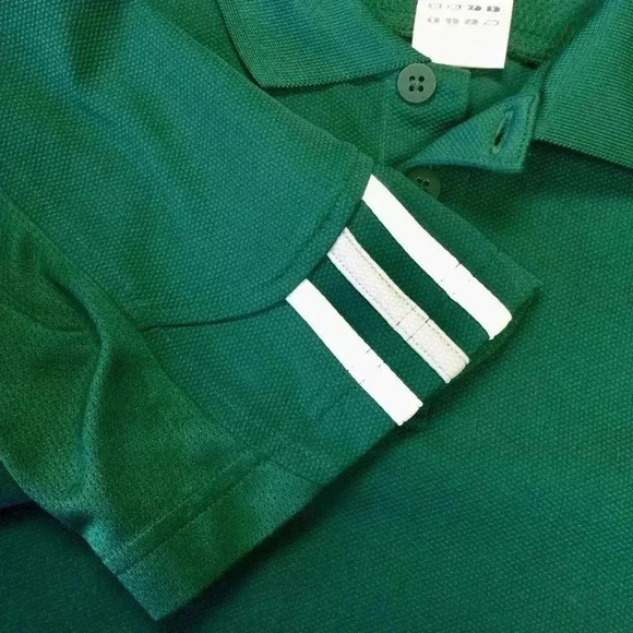 Adidas Mens Green Collared Short Sleeve Football Dri-Fit Polo Shirt Small - Picture 5 of 10